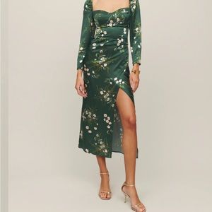 Reformation Gloriana dress in Buena